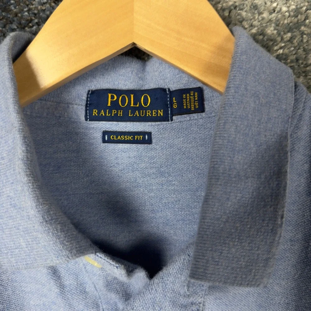 Polo Ralph Lauren Polo Shirt Mens Large Blue Excellent Classic Fit Short Sleeve